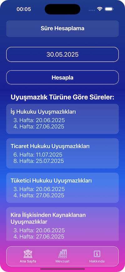 Süre Hesaplama